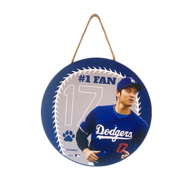 3月末まで【まとめ買いセール最大30％OFF】MLB公式 ドジャース 大谷翔平選手モデル ラウンド ウッドサイン