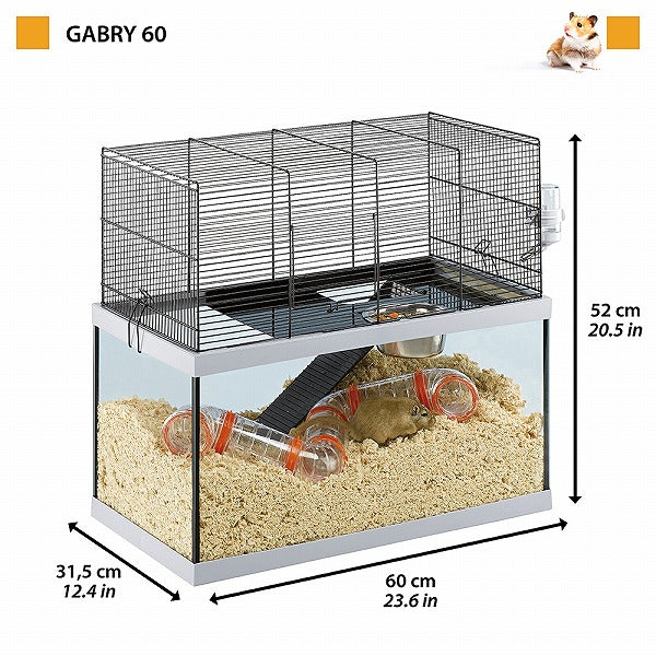 小動物用ケージ ハウス  ガブリー GABRY 60 ハムスター スナネズミ 2階建  マウス フルセット