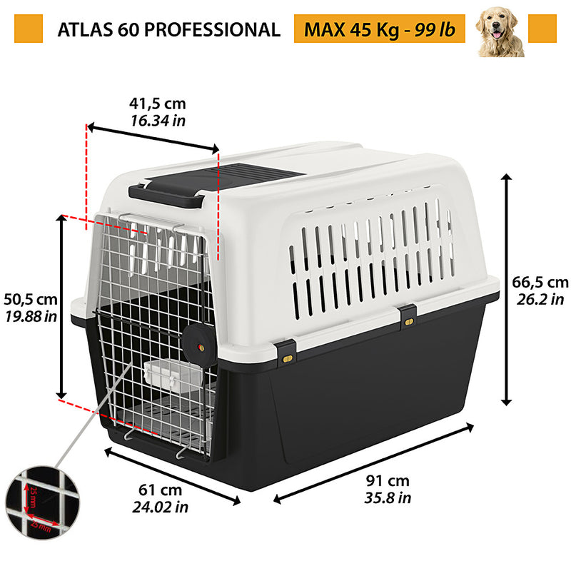 ペットキャリー 大型犬用 アトラス プロフェッショナル atlas 4サイズ展開 飛行機IATA航空輸送基準をクリア