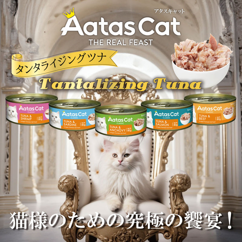 【発売記念キャンペーン】【３０％ OFF】 アタス キャット フード タンタライジング 80ｇ 選べる5種類