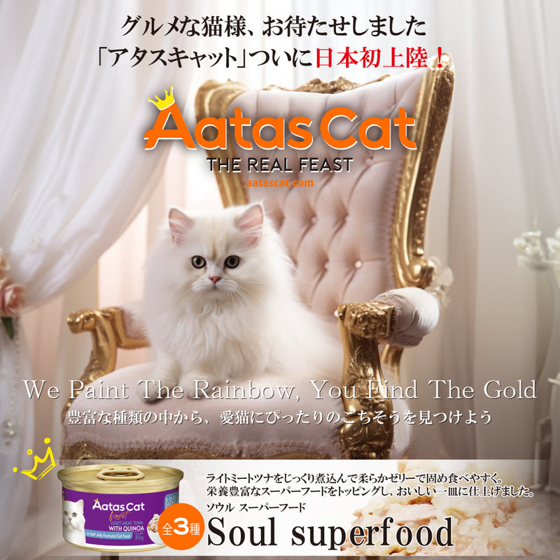 【予約販売】【30％OFF】アタス　キャット　ソウルスーパーフード 80ｇ 選べる3種類